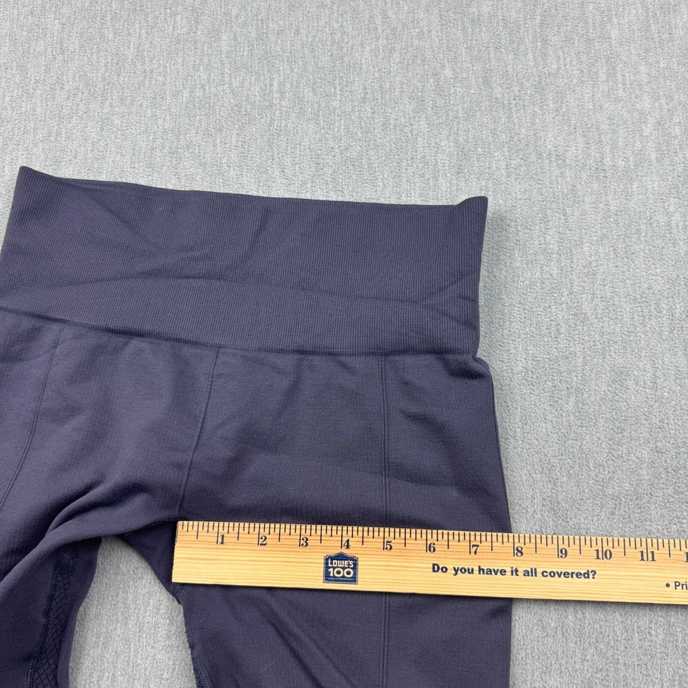 Lululemon Leggings Womens 6 Blue In The Flow Crop 18" Ruched Yoga Gym Pants - Picture 8 of 13